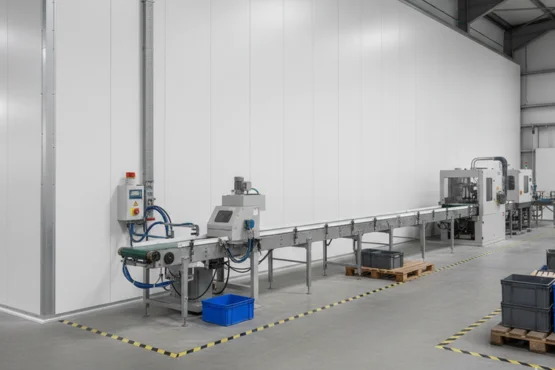 habillage mural pvc industriel zone de production panneaux robustes